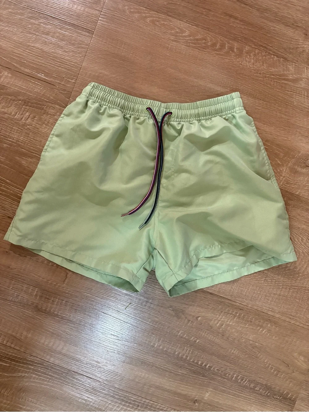 Sergio Rossi Mint Pastel Green Swim Shorts with Contrast Drawcord